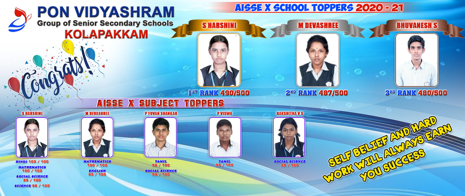  Pon Vidyashram Group of Senior Secondary Schools